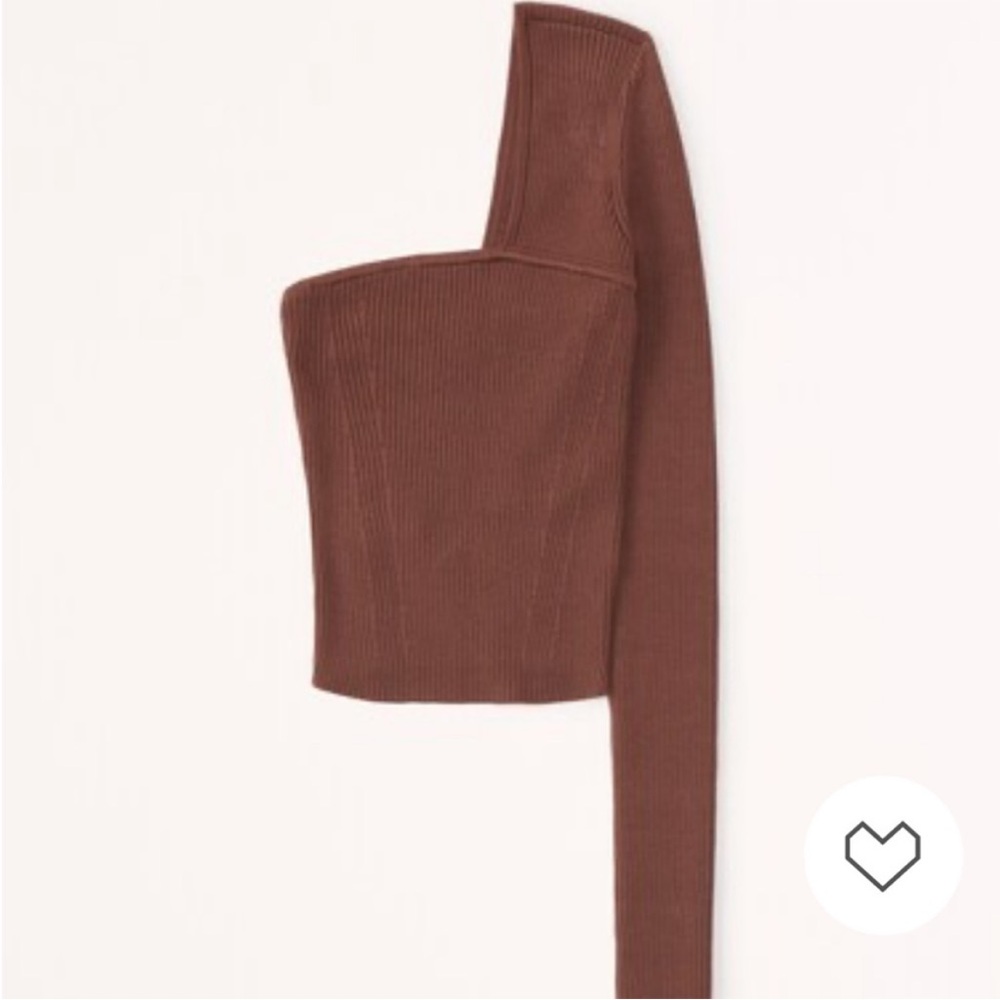 Abercrombie & Fitch Brown One-Shoulder Top